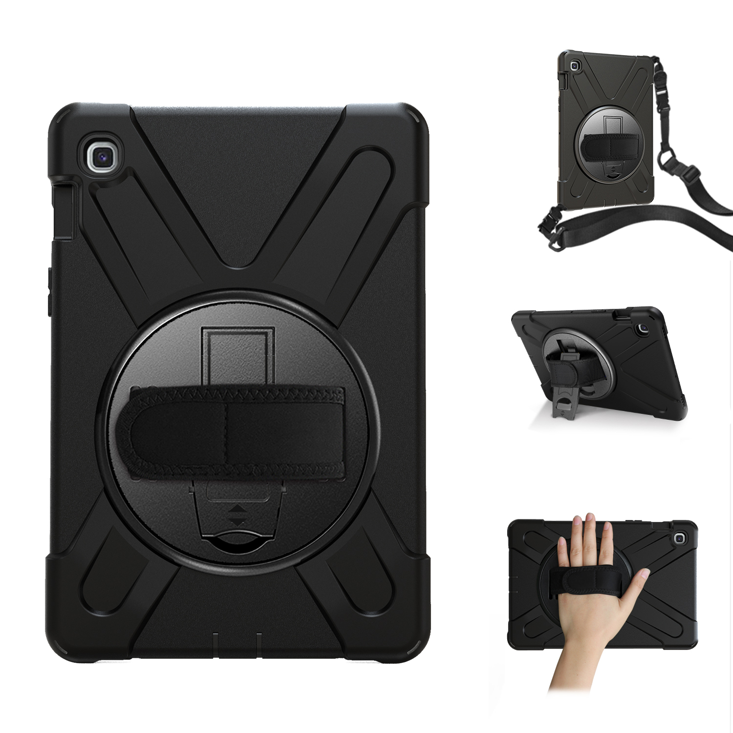 Port Designs Pro Shock 360 Rugged Protective and Rotative Folio for Samsung Galaxy Tab A9+ - Black - Image 2