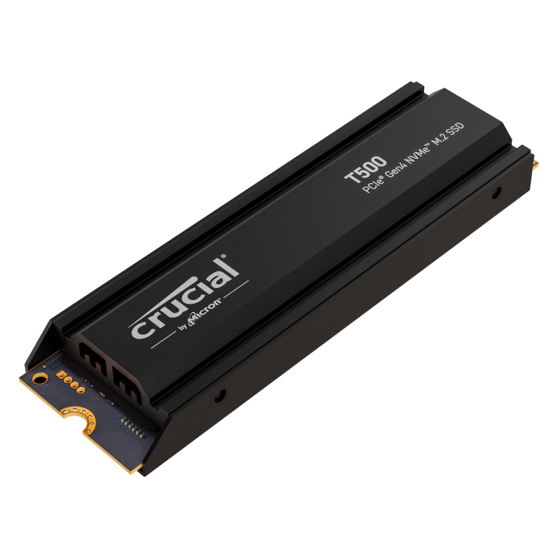 Crucial T500 1TB M.2 NVMe Gen4 with Heatsink NAND SSD - Image 2