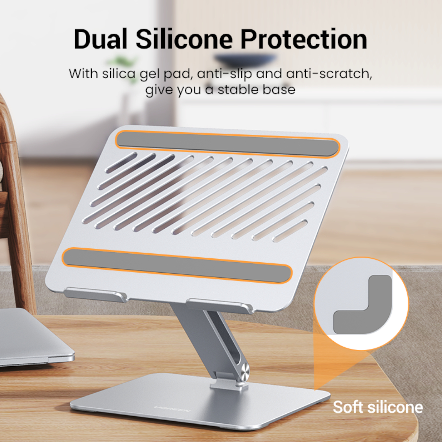 UGREEN Adjustable Laptop Stand (Silver) - Image 2