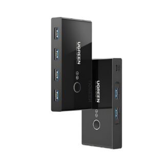 UGREEN USB 3.0 4-Port Switch Box, with 1.5m USB Cables