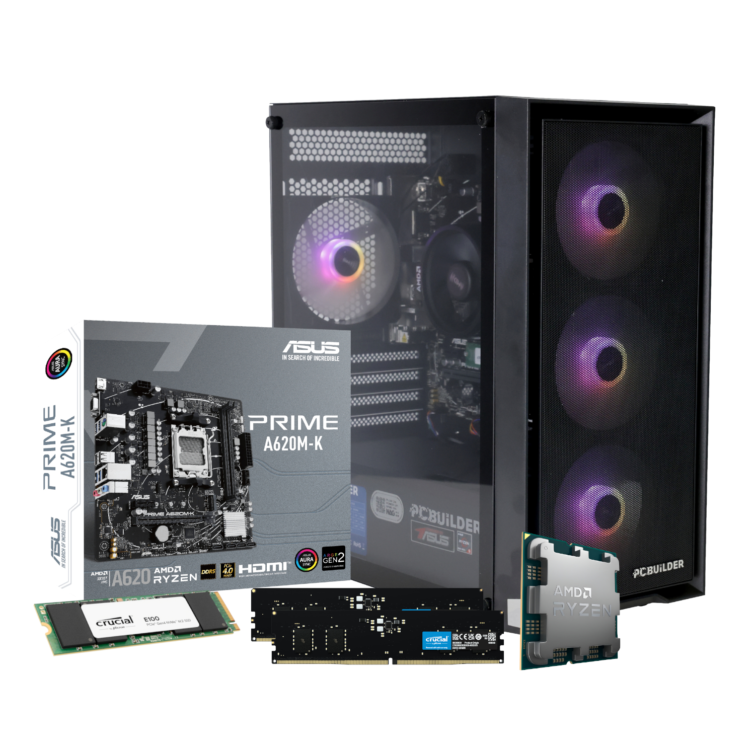 PCBuilder Ryzen 5 8600G WARDEN Windows 11 Gaming PC - Image 2