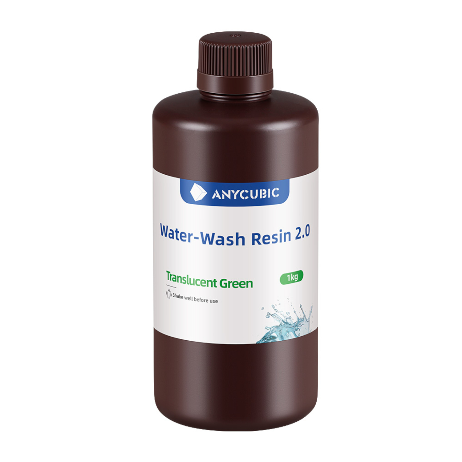 Anycubic Water Wash Resin 2.0 – Translucent Green - Image 2