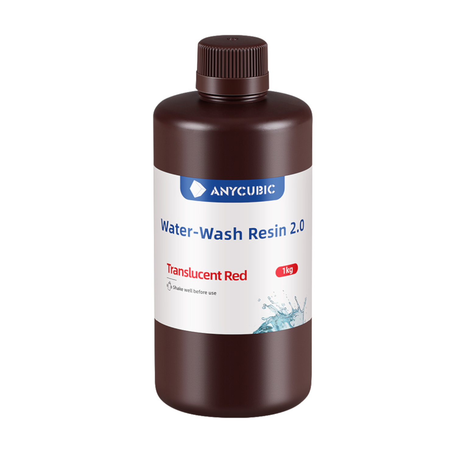 Anycubic Water Wash Resin 2.0 – Translucent Red - Image 2
