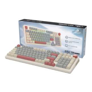 Redragon EISA 100 Retro RGB Wireless Mechanical Keyboard - Cream/Grey